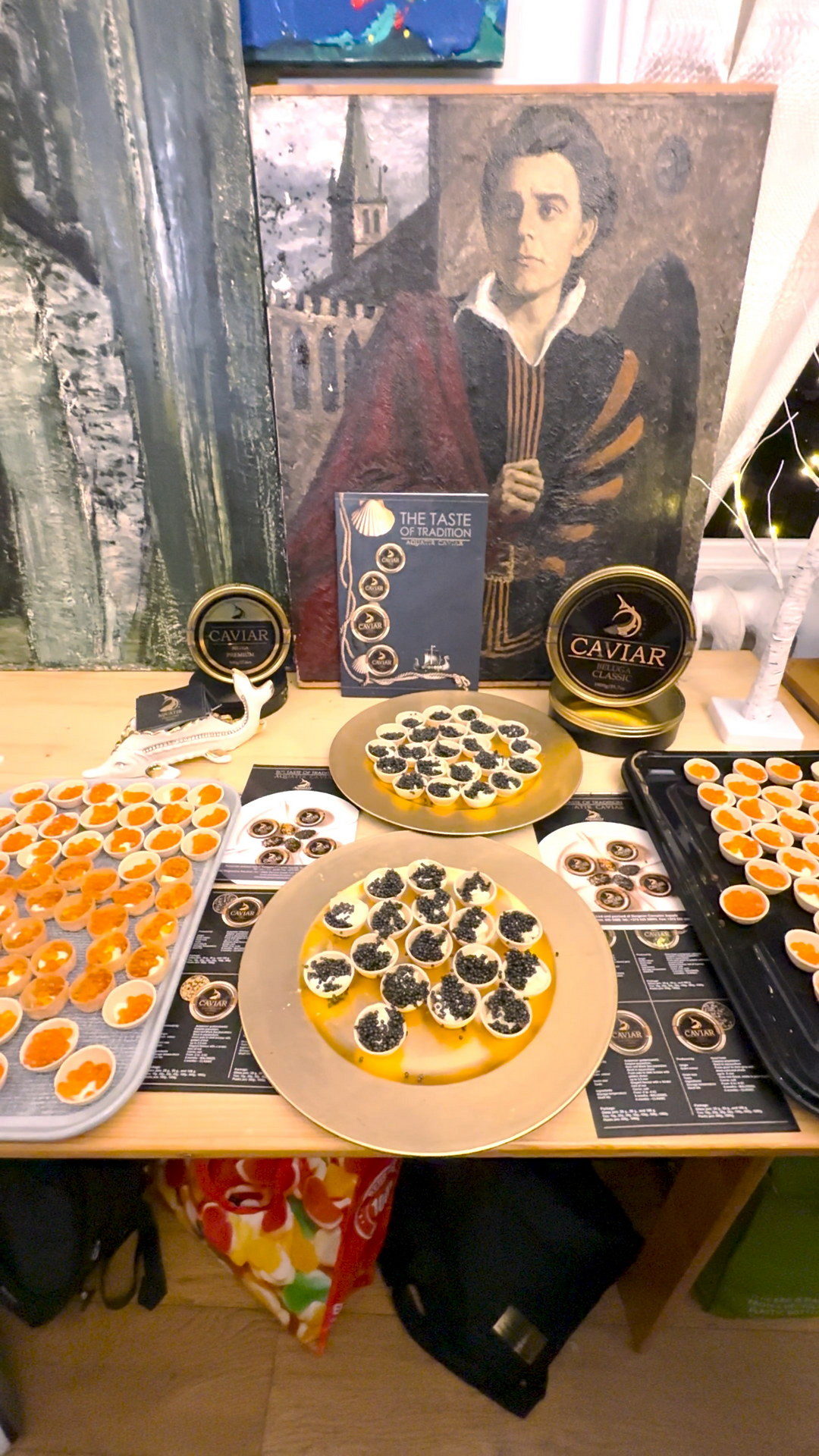Night of Luxury event – premium black caviar serving