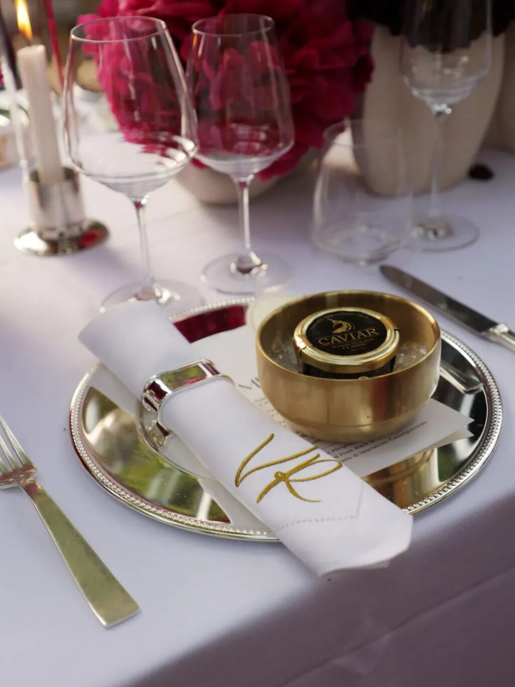 Caviar elegantly served on table – premium dining experience